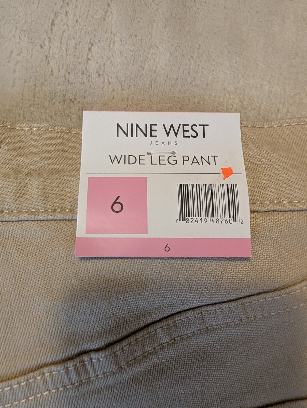 Nine West Women's Wide Leg Pants Khaki NWT Size 6 - Picture 8 of 9